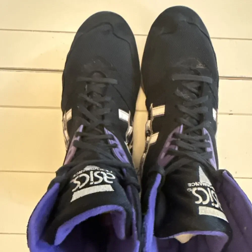 Asics Lyteflex Purple Black White Wrestling Shoes 1992 Rare Size 11 LBN JN31